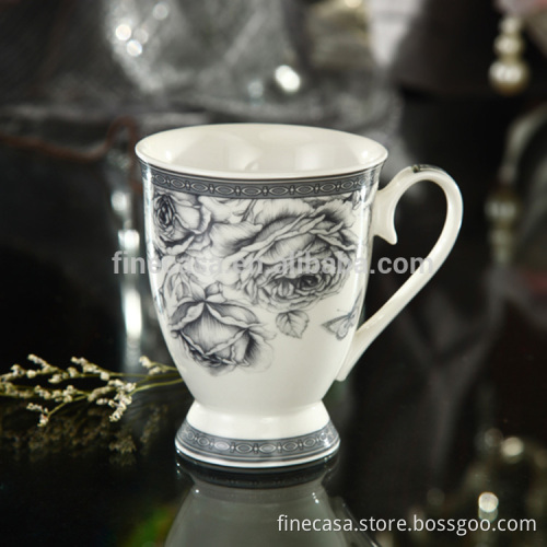 11OZ Elegant New Bone China Fine Porcelain Mug of Nocturne